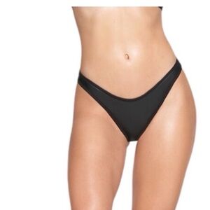 Skims Rubberized Black Bikini Bottom Size Xl